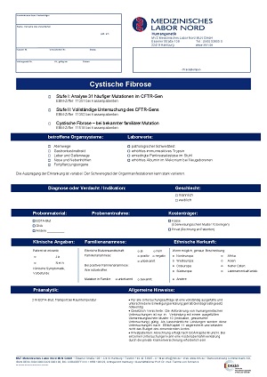 Begleitformular Mukoviszidose / Cystische Fibrose