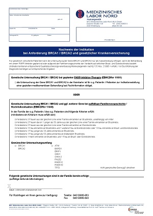 Begleitformular BRCA1/2 